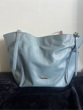 Burberry Slate Blue Leather Panels Small
Canterbury Tote Bag